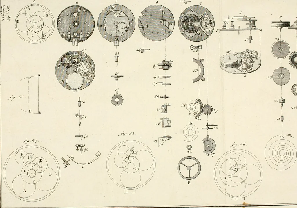 An illustration from Traité de l'horlogerie, méchanique et pratique : approuvé par l'Academie royale des sciences, 1741, leaf 299