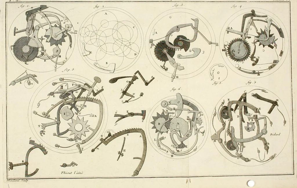 An illustration from Traité de l'horlogerie, méchanique et pratique : approuvé par l'Academie royale des sciences, 1741, leaf 305