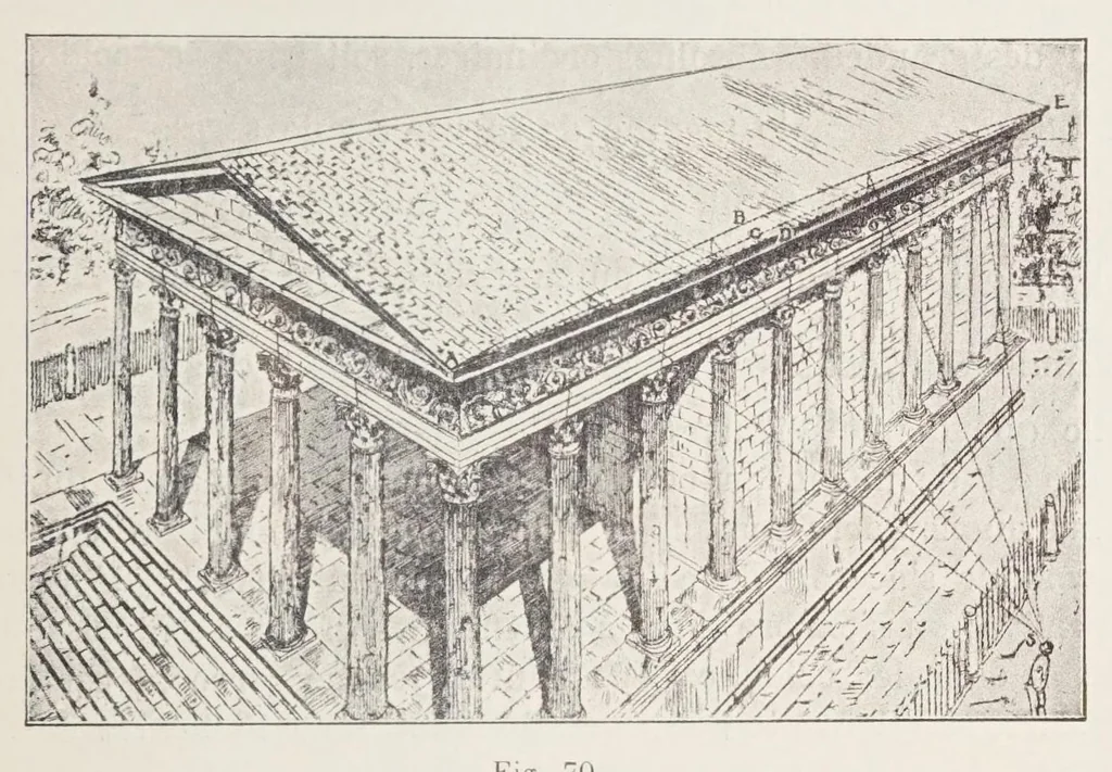An illustration from Traité de perspective pittoresque, 1913, leaf 107