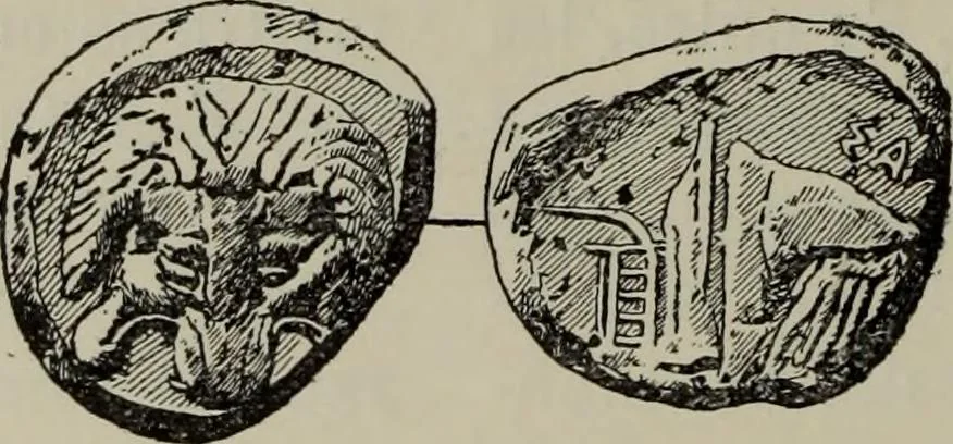 An illustration from Traite des monnaies grecques et romaines;, 1901, leaf 159