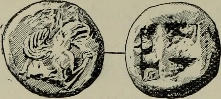 An illustration from Traite des monnaies grecques et romaines;, 1901, leaf 177