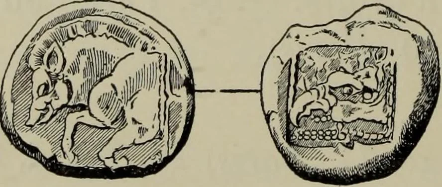 An illustration from Traite des monnaies grecques et romaines;, 1901, leaf 263