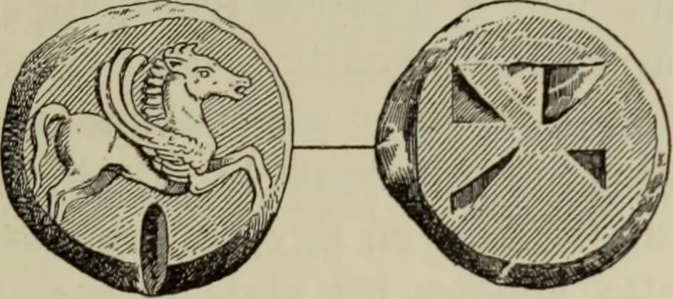 An illustration from Traite des monnaies grecques et romaines;, 1901, leaf 410