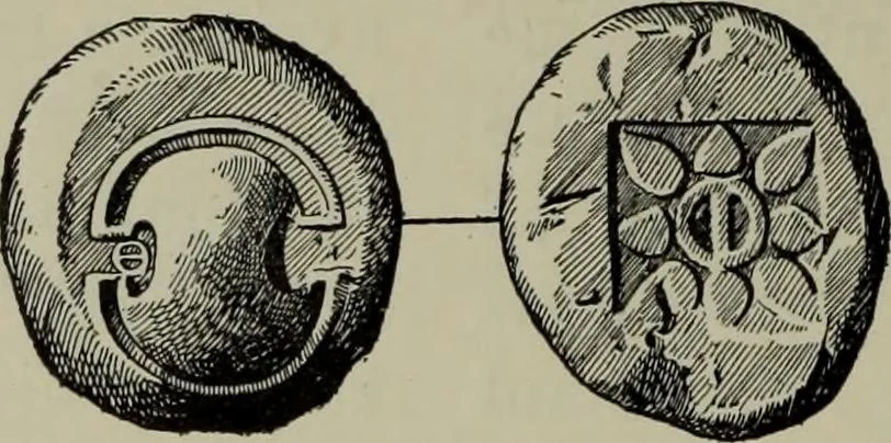 An illustration from Traite des monnaies grecques et romaines;, 1901, leaf 495
