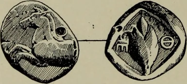 An illustration from Traite des monnaies grecques et romaines;, 1901, leaf 527