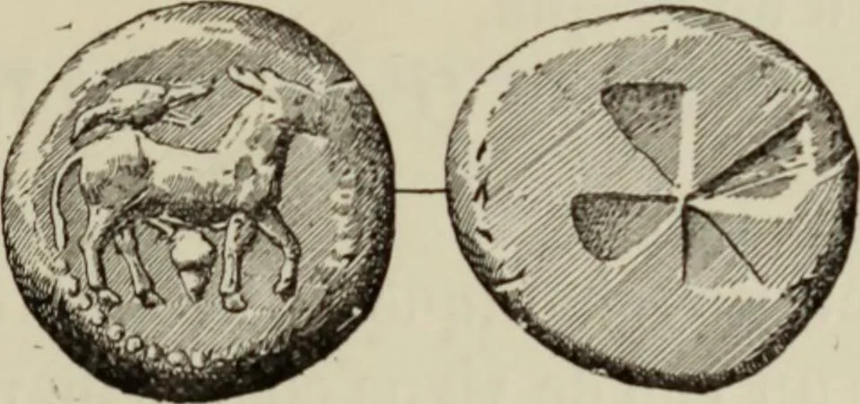 An illustration from Traite des monnaies grecques et romaines;, 1901, leaf 582