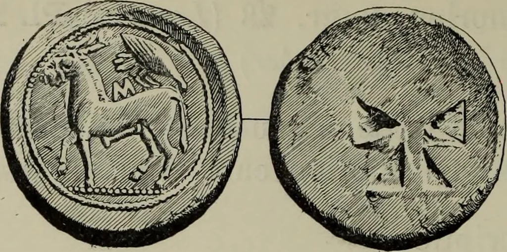 An illustration from Traite des monnaies grecques et romaines;, 1901, leaf 583