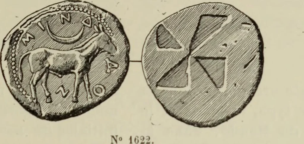 An illustration from Traite des monnaies grecques et romaines;, 1901, leaf 584