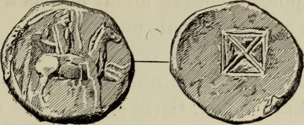 An illustration from Traite des monnaies grecques et romaines;, 1901, leaf 588