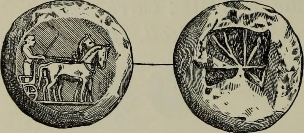 An illustration from Traite des monnaies grecques et romaines;, 1901, leaf 591