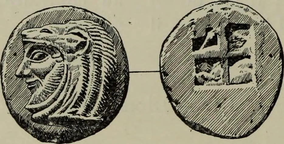 An illustration from Traite des monnaies grecques et romaines;, 1901, leaf 619