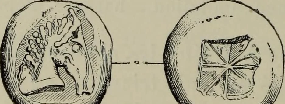 An illustration from Traite des monnaies grecques et romaines;, 1901, leaf 637
