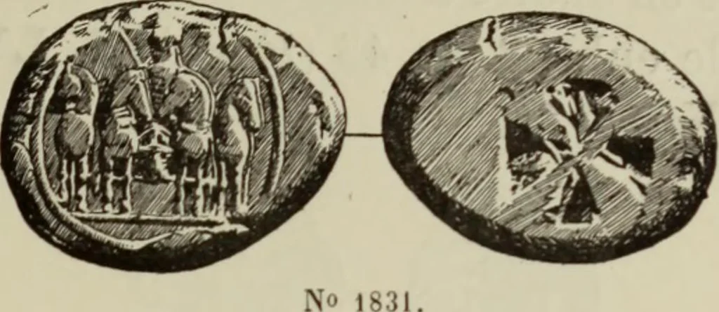 An illustration from Traite des monnaies grecques et romaines;, 1901, leaf 638