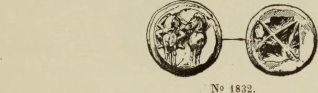 An illustration from Traite des monnaies grecques et romaines;, 1901, leaf 638