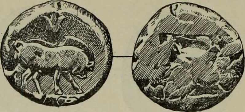 An illustration from Traite des monnaies grecques et romaines;, 1901, leaf 641