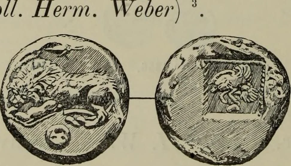 An illustration from Traite des monnaies grecques et romaines;, 1901, leaf 645