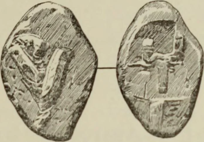 An illustration from Traite des monnaies grecques et romaines;, 1901, leaf 648