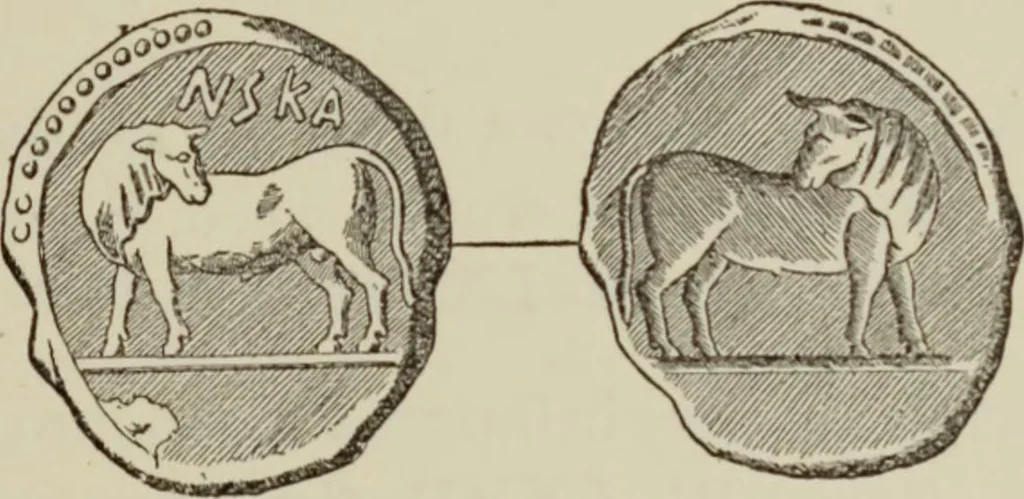 An illustration from Traite des monnaies grecques et romaines;, 1901, leaf 720