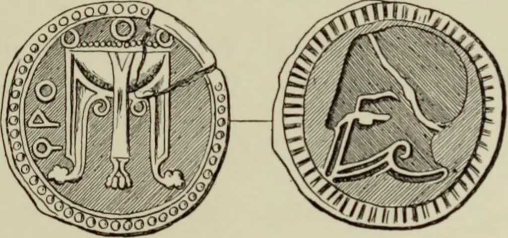 An illustration from Traite des monnaies grecques et romaines;, 1901, leaf 740