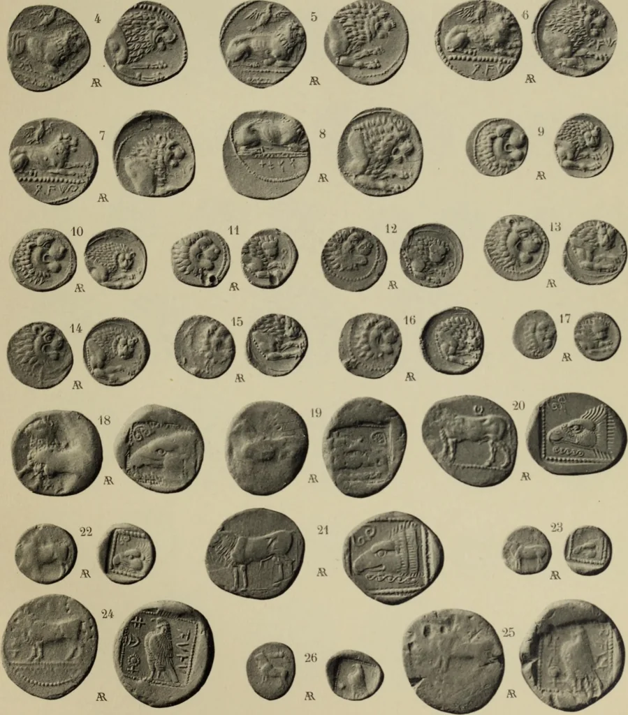 An illustration from Traite des monnaies grecques et romaines;, 1901, leaf 106