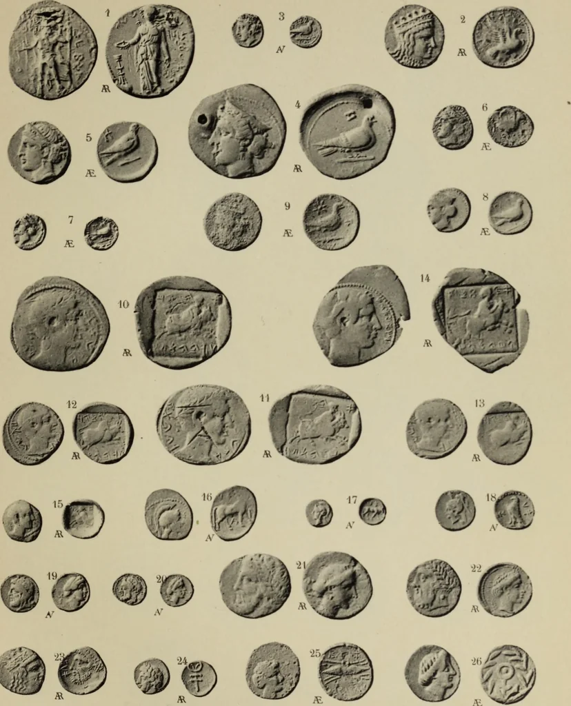 An illustration from Traite des monnaies grecques et romaines;, 1901, leaf 110