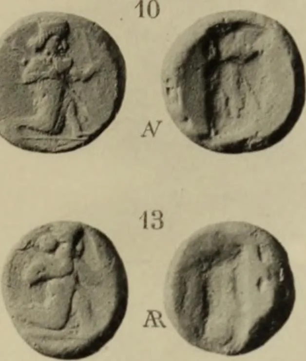 An illustration from Traite des monnaies grecques et romaines;, 1901, leaf 12
