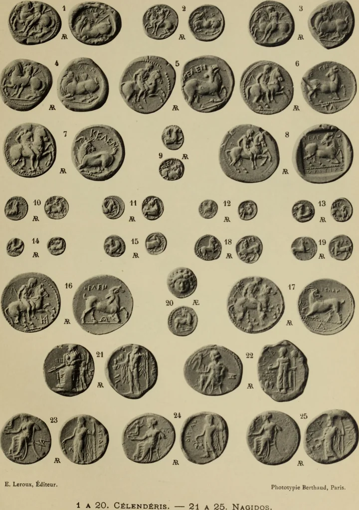 An illustration from Traite des monnaies grecques et romaines;, 1901, leaf 120