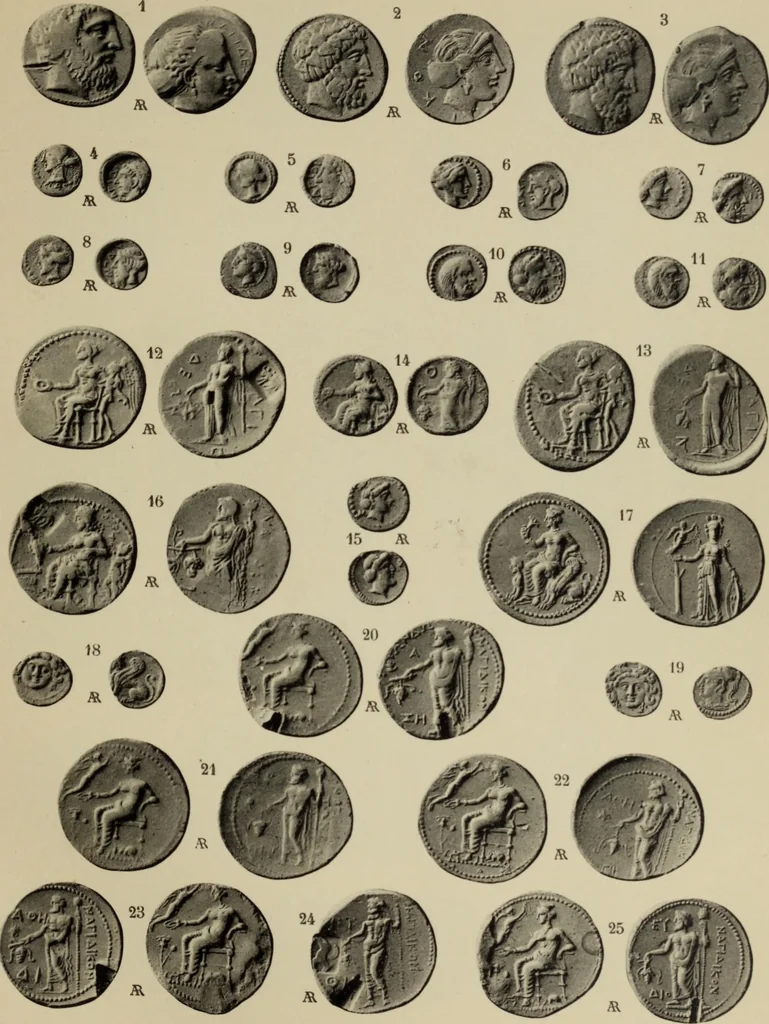 An illustration from Traite des monnaies grecques et romaines;, 1901, leaf 122