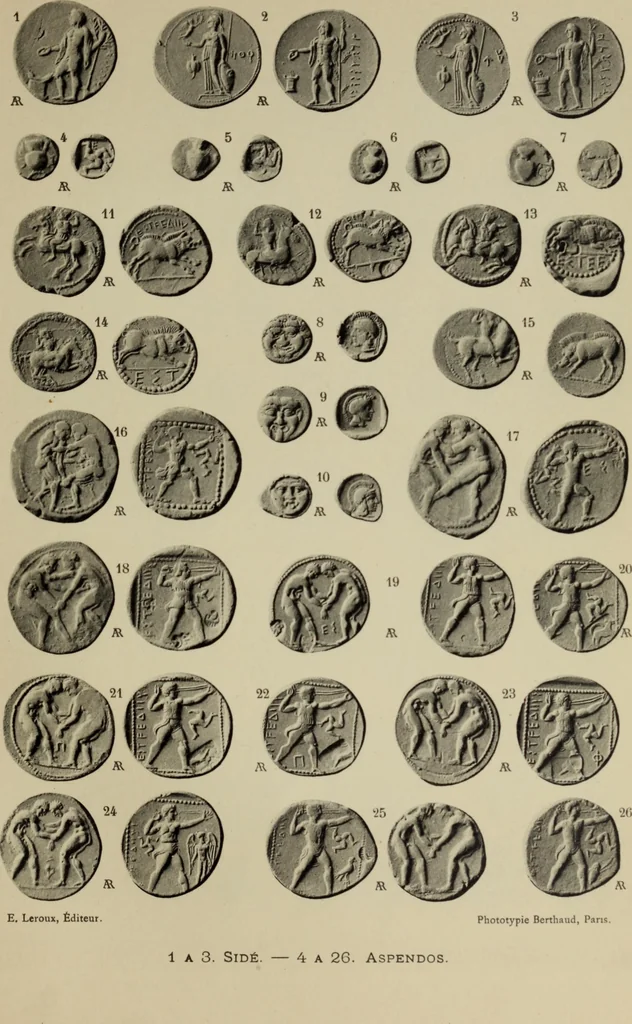 An illustration from Traite des monnaies grecques et romaines;, 1901, leaf 126