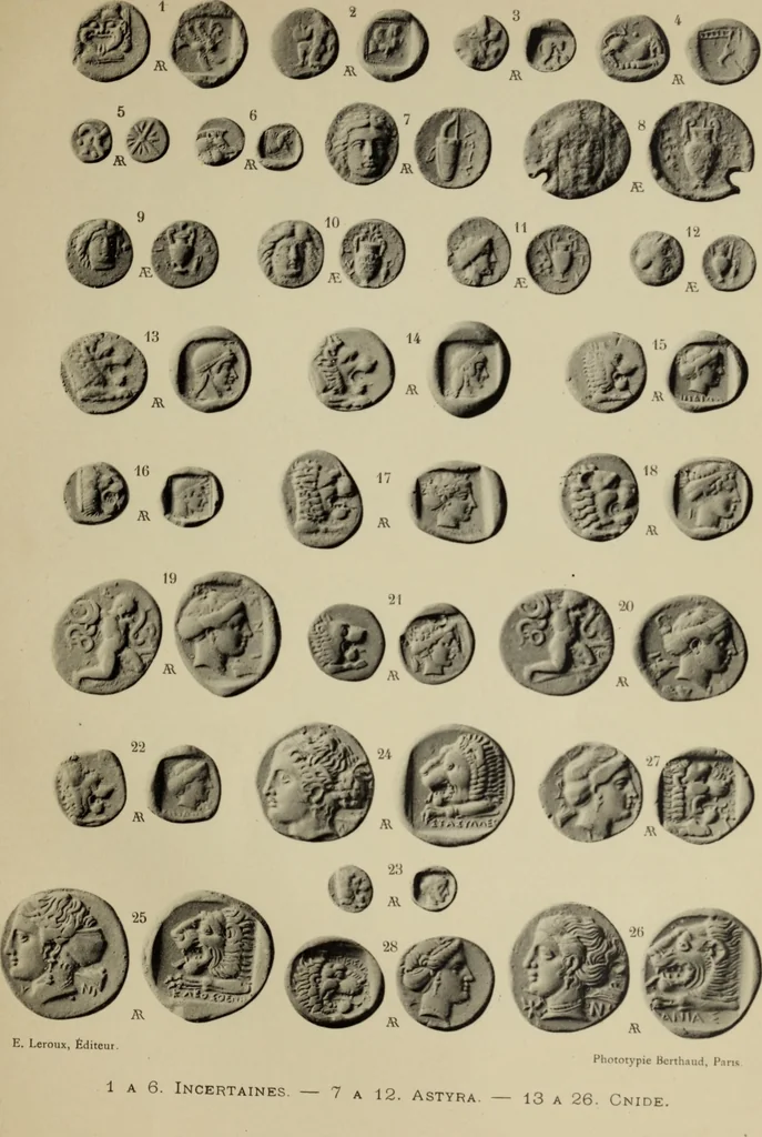 An illustration from Traite des monnaies grecques et romaines;, 1901, leaf 130