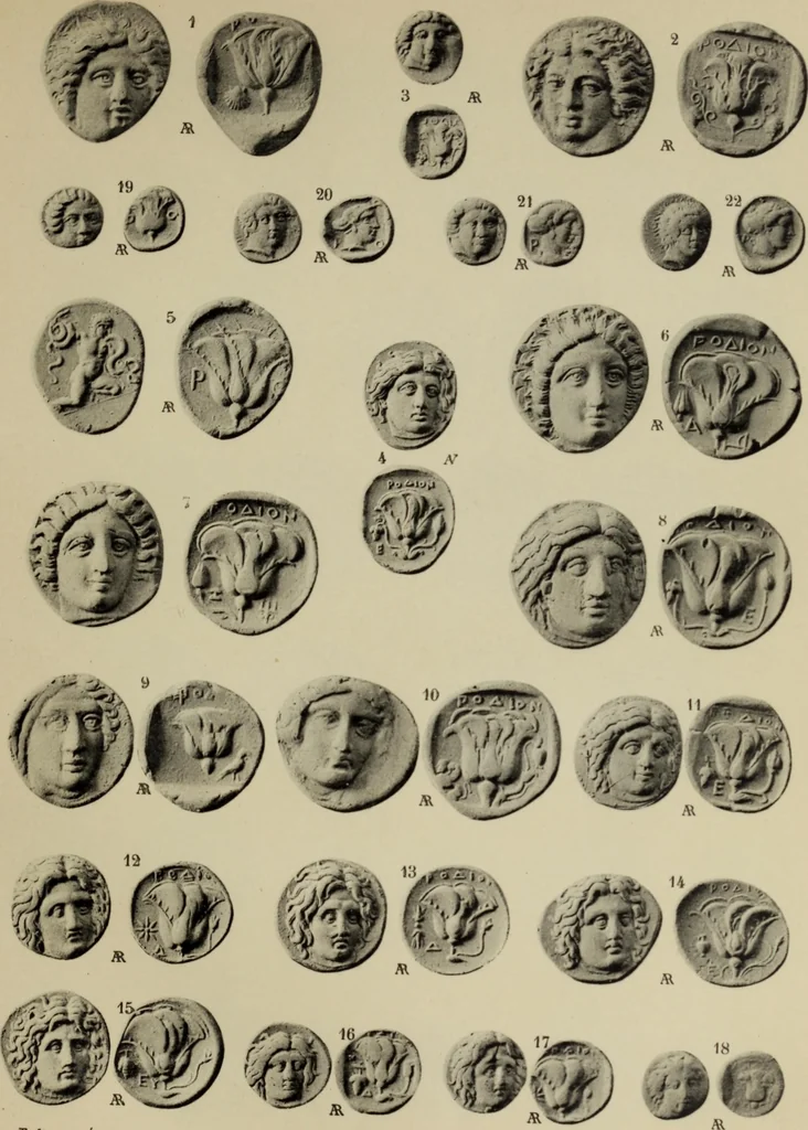 An illustration from Traite des monnaies grecques et romaines;, 1901, leaf 134