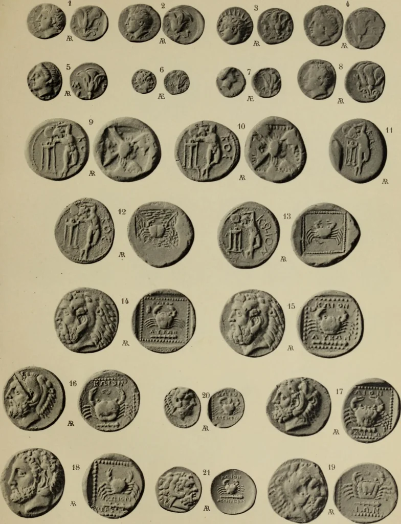 An illustration from Traite des monnaies grecques et romaines;, 1901, leaf 136