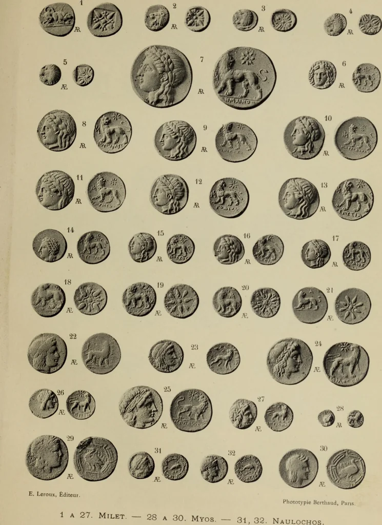 An illustration from Traite des monnaies grecques et romaines;, 1901, leaf 138