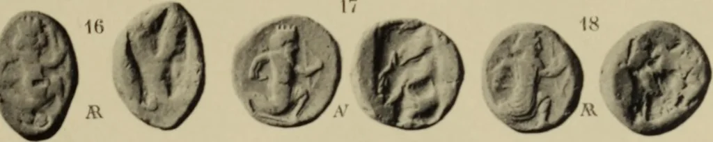 An illustration from Traite des monnaies grecques et romaines;, 1901, leaf 14