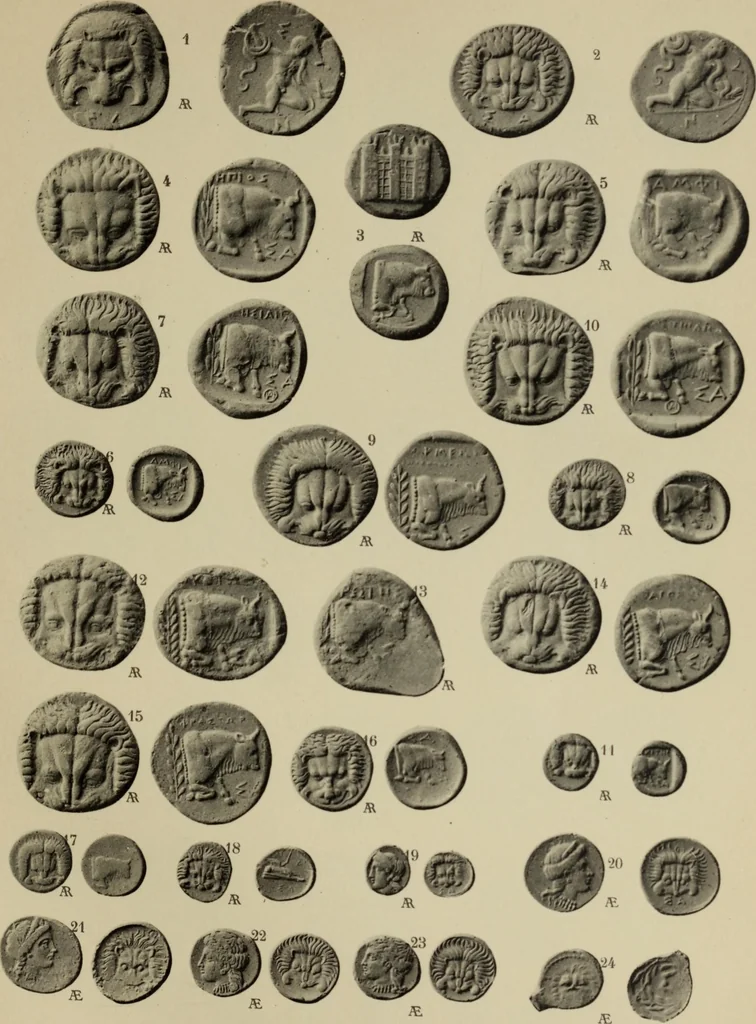 An illustration from Traite des monnaies grecques et romaines;, 1901, leaf 142