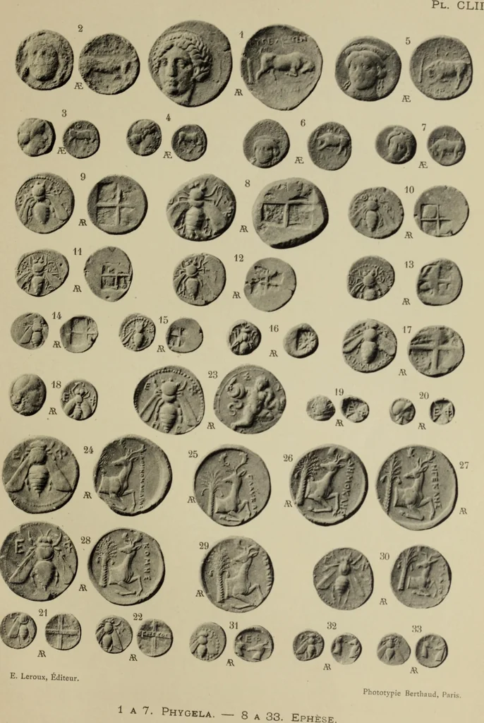 An illustration from Traite des monnaies grecques et romaines;, 1901, leaf 144