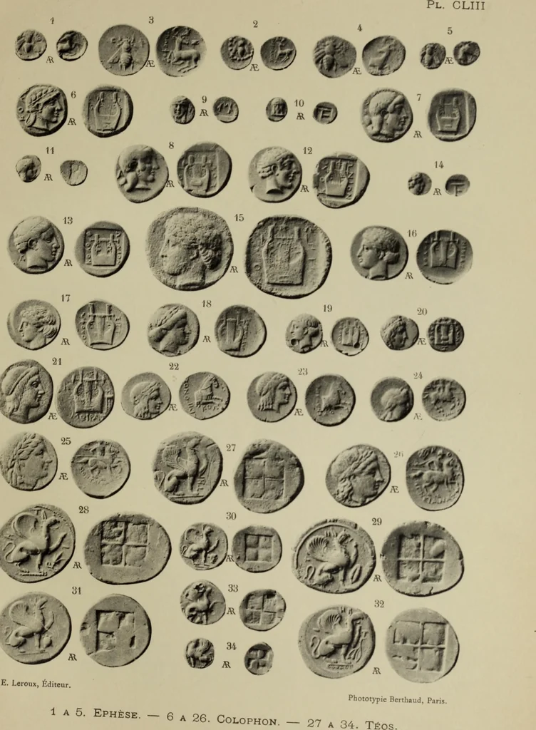 An illustration from Traite des monnaies grecques et romaines;, 1901, leaf 146