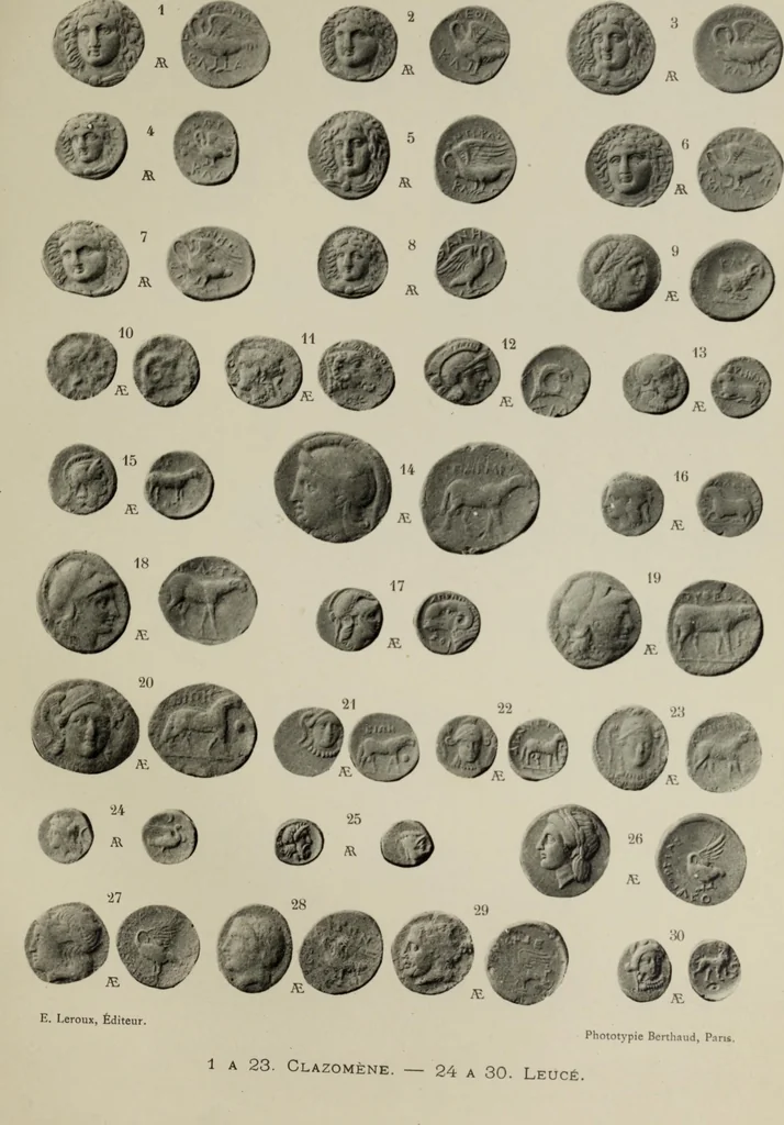 An illustration from Traite des monnaies grecques et romaines;, 1901, leaf 152