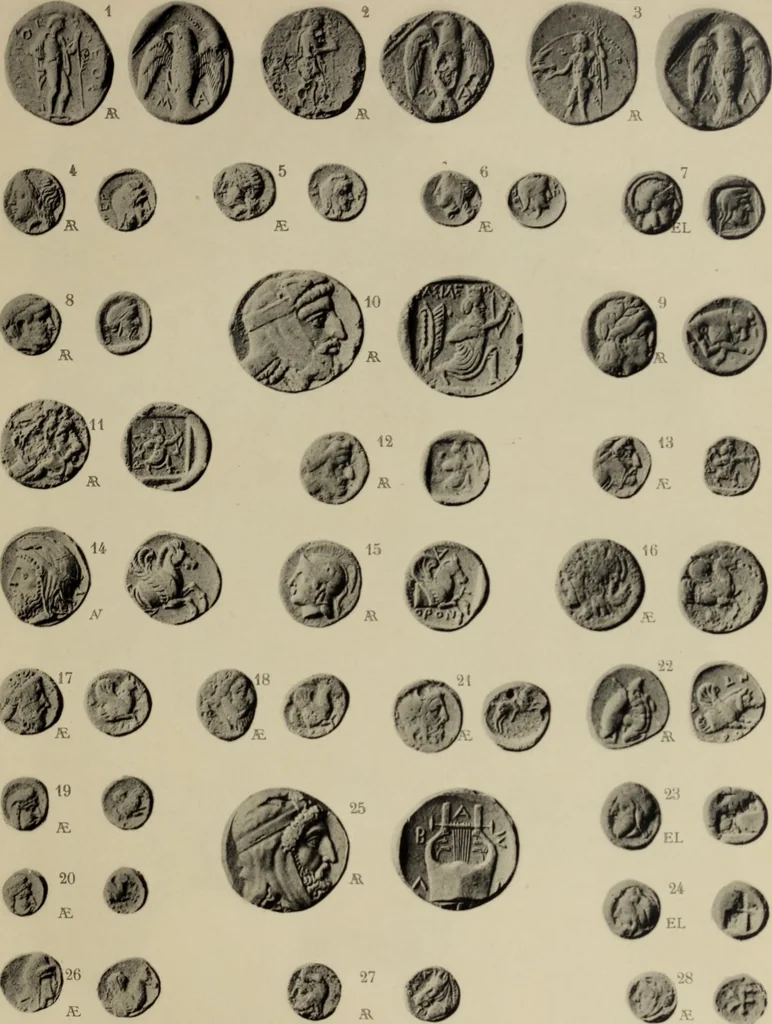 An illustration from Traite des monnaies grecques et romaines;, 1901, leaf 16