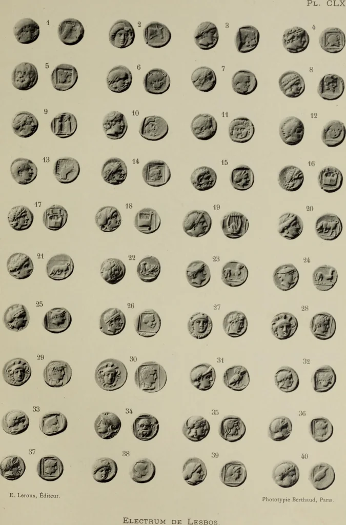 An illustration from Traite des monnaies grecques et romaines;, 1901, leaf 160
