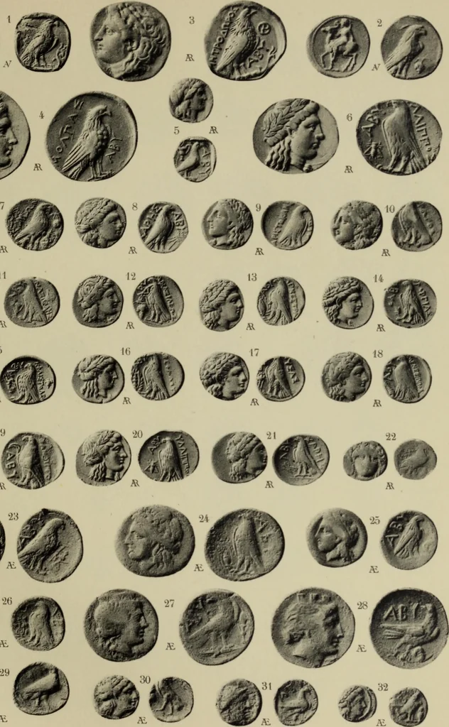 An illustration from Traite des monnaies grecques et romaines;, 1901, leaf 176