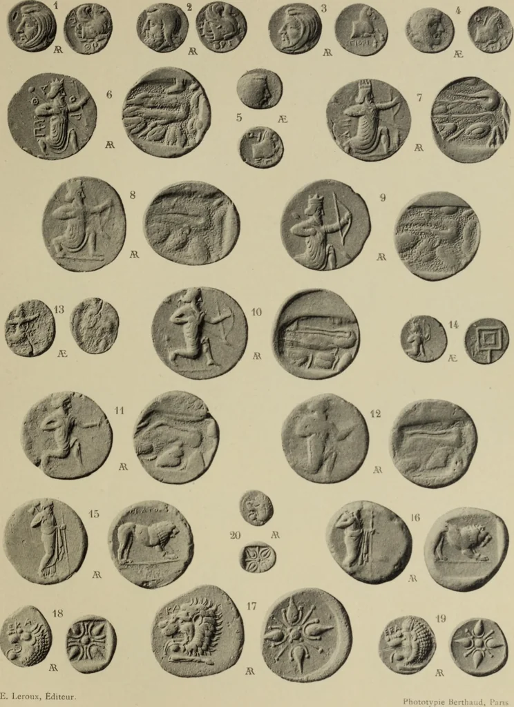 An illustration from Traite des monnaies grecques et romaines;, 1901, leaf 18