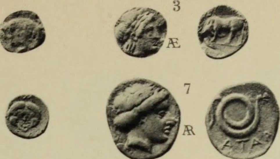 An illustration from Traite des monnaies grecques et romaines;, 1901, leaf 180