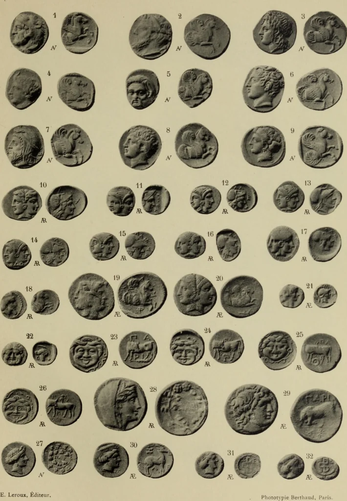 An illustration from Traite des monnaies grecques et romaines;, 1901, leaf 184