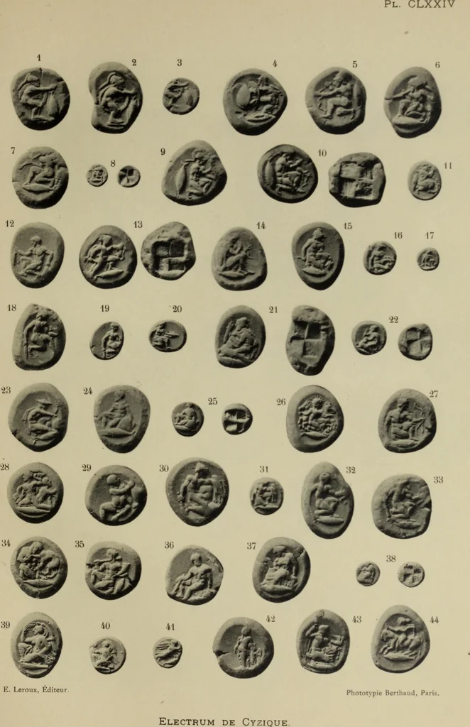 An illustration from Traite des monnaies grecques et romaines;, 1901, leaf 188
