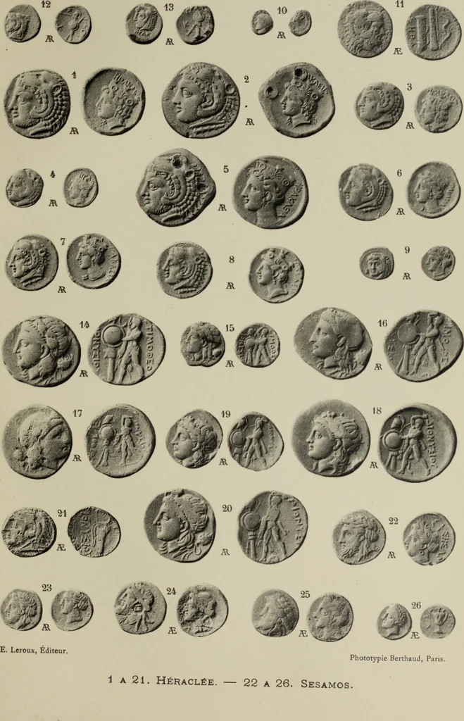 An illustration from Traite des monnaies grecques et romaines;, 1901, leaf 206