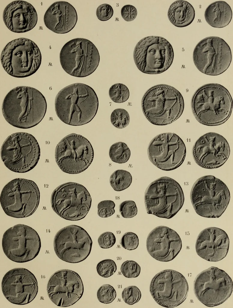 An illustration from Traite des monnaies grecques et romaines;, 1901, leaf 22