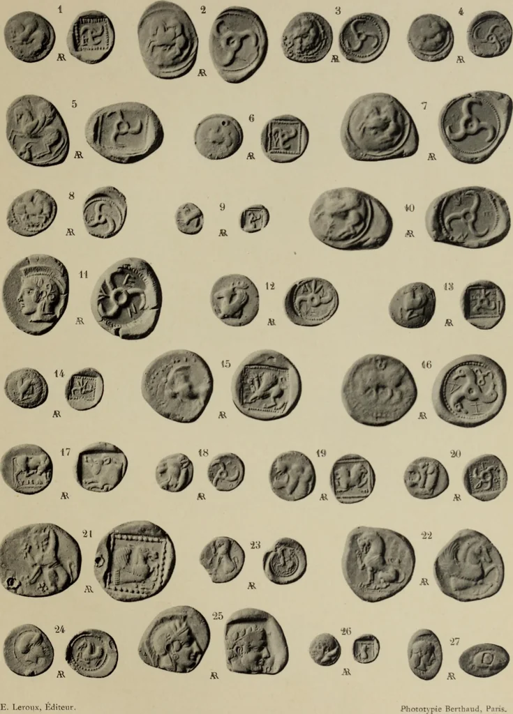 An illustration from Traite des monnaies grecques et romaines;, 1901, leaf 30