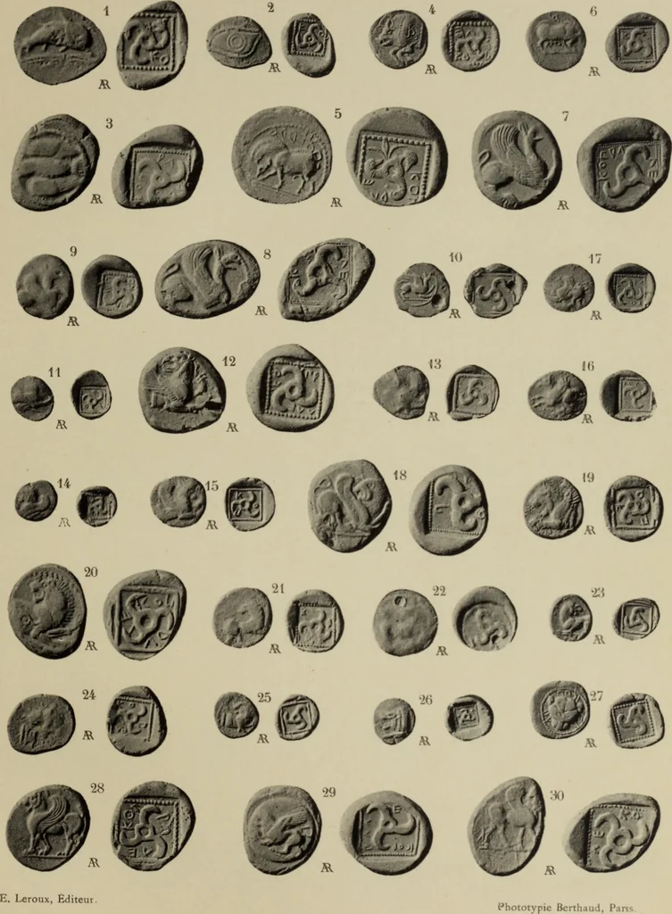 An illustration from Traite des monnaies grecques et romaines;, 1901, leaf 32