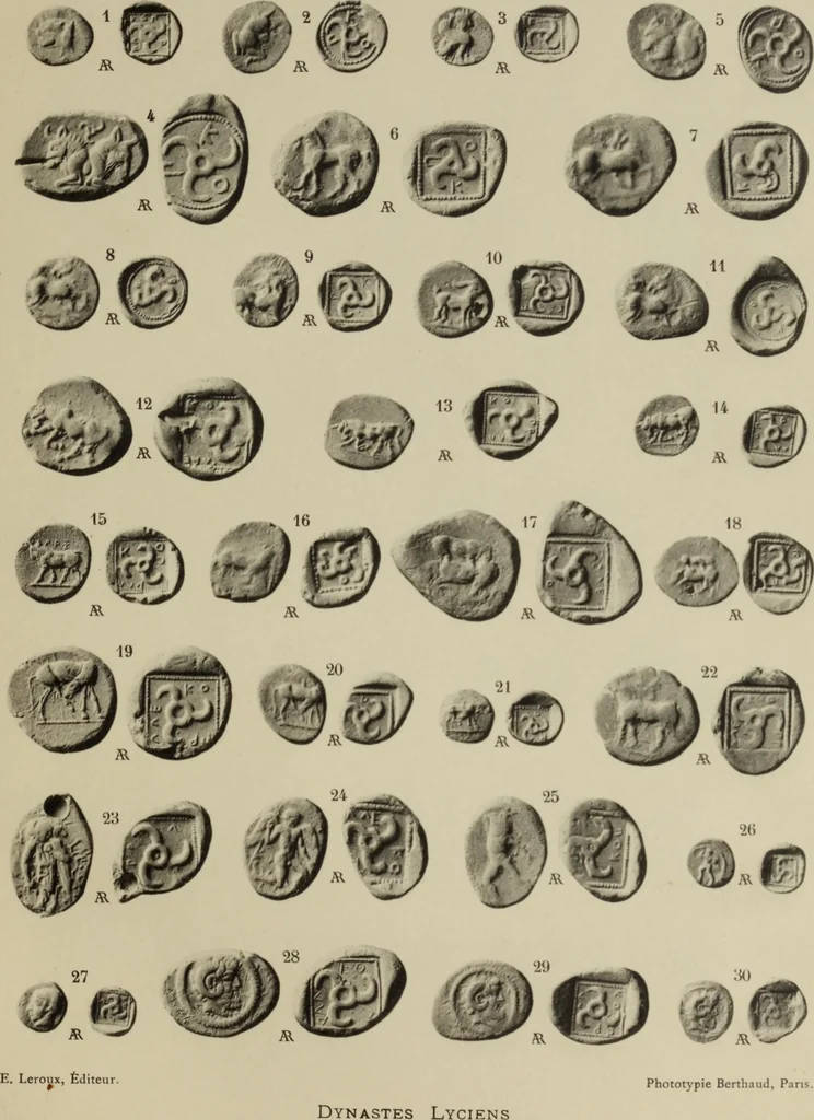 An illustration from Traite des monnaies grecques et romaines;, 1901, leaf 34